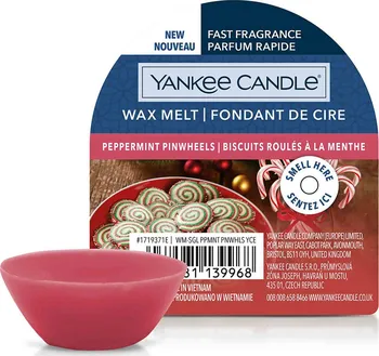 vonný vosk Yankee Candle Vonný vosk 22 g Peppermint Pinwheel 