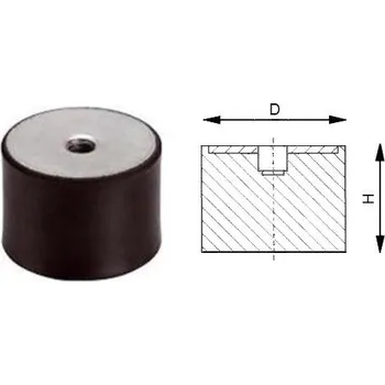 Silentblok nápravy RUBENA silentblok T5 30x20-M 8