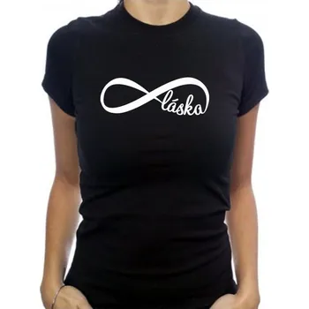 dámské tričko nekonečno - láska S Bílá