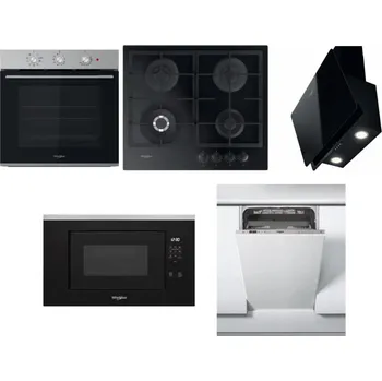 Set domácích spotřebičů WHIRLPOOL OMK38HU0X + WHIRLPOOL GOFL 629/NB1 + WHIRLPOOL WHVP 65F LM K + WHIRLPOOL WMF200G + WHIRLPOOL WSIC 3M27 C
