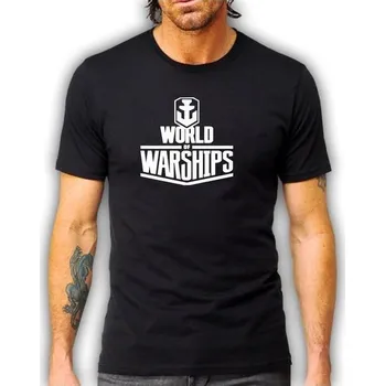 Pánské tričko pánské tričko WORLD OF WARSHIPS XL Bílá