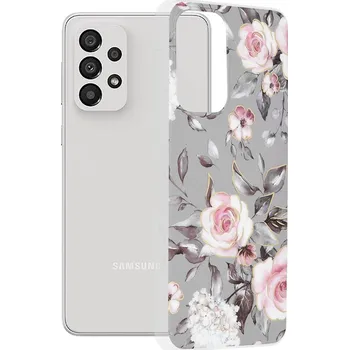 Pouzdro na mobilní telefon Kryt Samsung Galaxy A33 5G Techsuit - Marble Series - Bloom of Ruth Gray