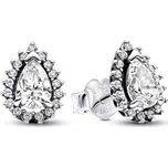 Náušnice PANDORA Třpytivá aureola ve tvaru hrušky 292834C01