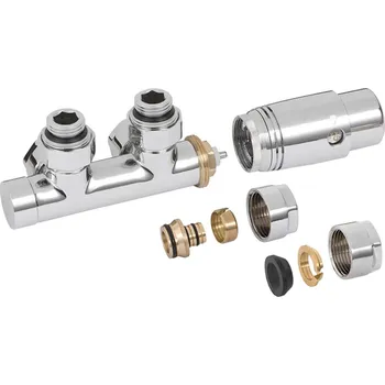 INVENA Připojení středové 1/2", M30, rohové, termostatické, chrom