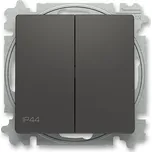 Zoni® vypínač dvojitý schodišťový, řazení č.6+6, krytí IP44 3559T-A52940 237 matná černá ABB
