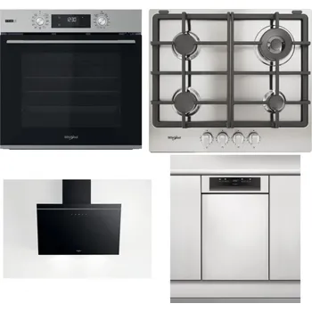 Set domácích spotřebičů WHIRLPOOL OMSK58RU1SX + WHIRLPOOL TGML 661 IX R + WHIRLPOOL AKR 62F LT K + WHIRLPOOL WSBO 3O34 PF X
