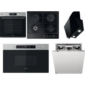 Set domácích spotřebičů WHIRLPOOL OMSK58RU1SX + WHIRLPOOL GOFL 629/NB1 + WHIRLPOOL WHVP 65F LM K + WHIRLPOOL MBNA910X + WHIRLPOOL WIO 3O540 PELG