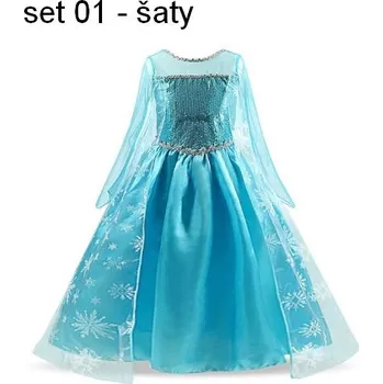 Karnevalový kostým Frozen (Ledové království) Dětský kostým s flitry - Frozen, Královna Elsa Varianta: set 01 - šaty, Velikost: 110/4T