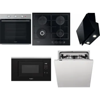 Set domácích spotřebičů WHIRLPOOL OMK38HU0X + WHIRLPOOL GOFL 629/NB1 + WHIRLPOOL WHVP 65F LM K + WHIRLPOOL WMF200G + WHIRLPOOL WIC 3C33 PFE