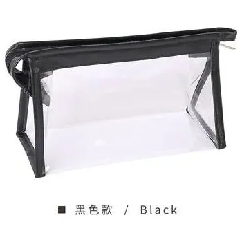 Kosmetická taška Průhledná cestovní kosmetická taštička - Černá