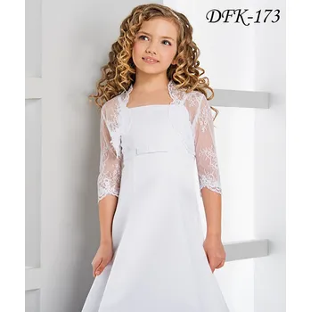 Dívčí šaty Krajkové svatební bolerko dětské DFK-173 Barva: ivory, Vybraná velikost: velikost 158