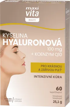 Maxi Vita Beauty Kyselina hyaluronová 100 mg + Koenzym Q10 60 cps.