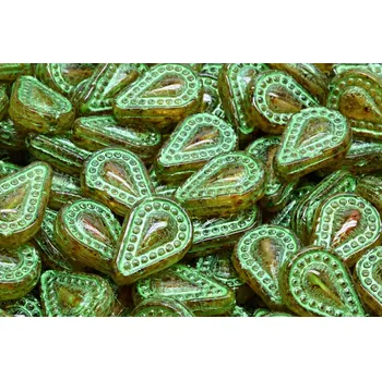 Dětské navlékací korálky Filigránová slzička č.4214 (14x10mm)