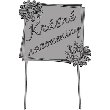 Krásné narozeniny č.2 barevná plastová dekorace