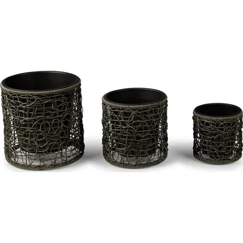 Noela Sada ratanových květináčů Tillburg 3ks