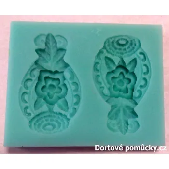 Brož Silikonová forma brož váza s květem