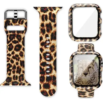 Řemínek na hodinky Řemínek + ochranné pouzdro s tvrzeným sklem pro Apple Watch barevné 45mm Barvy: Gepard