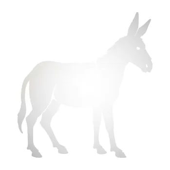 Samolepící dekorace Osel 008 pravá (82 - odrazková reflexní bílá) SAMOLEPKA NA AUTO, NÁLEPKA, FÓLIE, POLEP, TUNING, VLASTNÍ TEXT, TISK, AUTOSAMOLEPKY.cz, POLEPY, OBRÁZEK, LOGO, 3D STICKERS