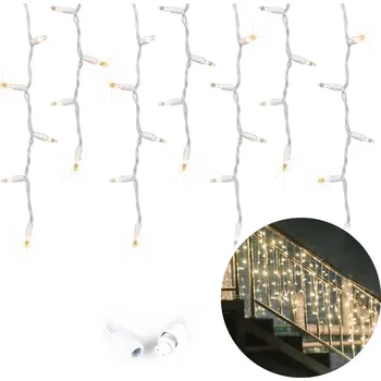 Rampouchy dekorativní závěs 19 m 500 LED teplá bílá Vánoční světelný závěs Rampouchy dekorativní závěs 19 m 500 LED teplá bílá
