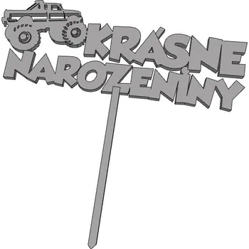Krásne narozeniny č.9 - plastový zápich - Tmavě zlatá