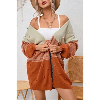 Dámský svetr OMG Dámský kardigan Hugues hnědá S