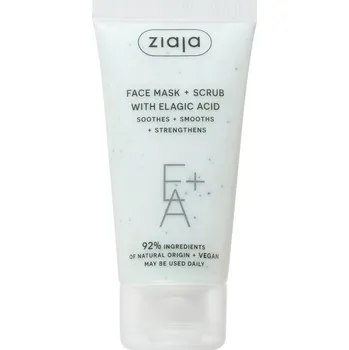 Pleťová maska Ziaja Face Mask + Scrub with Elagic Acid peelingová maska 55 ml