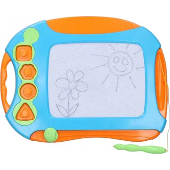 Magnetická kreslící tabulka Wiky Magická kreslící tabulka se 4 razítky modrá/oranžová