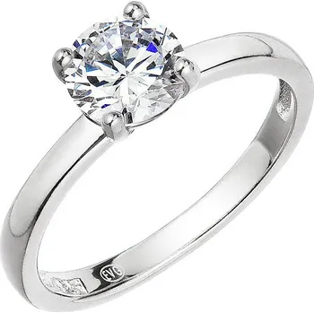 Oblečení a móda EVOLUTION GROUP CZ Stříbrný prsten se zirkonem - velikost 52 - 15004.1