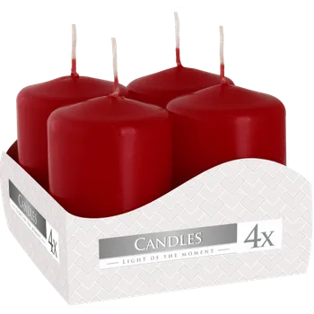 Vánoční dekorace Bispol Adventní svíčky Bordo, sada 4 ks