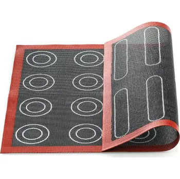 Nádoba na pečení Silikonová podložka na pečení perforovaná oboustranná 40 x 30 cm černá/červená