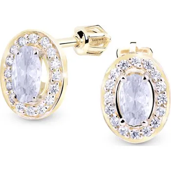 Náušnice Cutie Jewellery Zlaté náušnice Z8049Z White