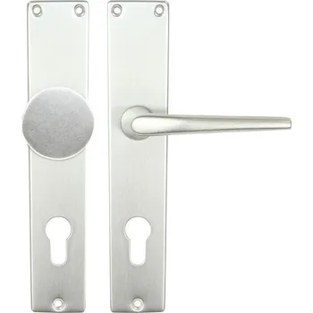 Dveřní kování RICHTER dveřní kování RK.ERIKAC.ST.72 (stříbrný elox) Provedení: K PZ LI (klika levá/koule), Rozteč: 72 mm