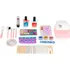 dětské šminky a malovátka Kosmetická sada v kufříku se zrcátkem a UV LED lampou 20 x 14 x 7,5 cm růžová