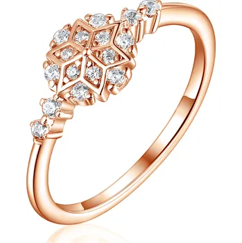 Prsten Olivie Stříbrný prsten SNĚHOVÁ VLOČKA ROSE 8054 Velikost prstenů: 8 (EU: 57-58) Ag 925; ≤1,6 g.