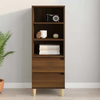 Příborník do zásuvky vidaXL Skříň highboard 40 x 36 x 110 cm kompozitní dřevo [821239] Barva: hnědý dub