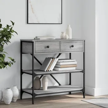 Konzolový stolek vidaXL Konzolový stolek 75 x 34,5 x 75 cm kompozitní dřevo [833408] Barva: šedá sonoma