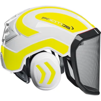 Pracovní přilba Lesnická přilba Protos Integral FOREST F39 bíložlutá (Profesionální lesnická pracovní přilba Protos Integral FOREST v bíložlutém provedení je určena pro práce s motorovou pilou.)