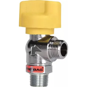 Stavebniny IVAR kulový uzávěr s protipožární armaturou Firebag k flexigas hadici - 1/2" MM - rohový