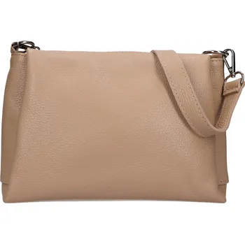 Kabelka Dámská kožená crossbody kabelka Italia Tamara - béžová
