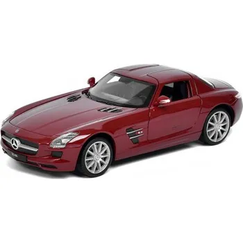 autíčko Welly Mercedes Benz SLS AMG červený 1:24