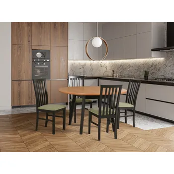 Jídelní set Jídelní set 4+1 René Vyberte Tkaninu:: Tkanina 28, Vyberte Moření:: Deska ořech, ostatní bílé