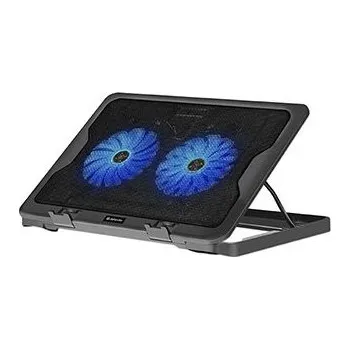 Notebook Stojan pod notebook, NS-503, barevně podsvícený, s větrákem, černo-modrý, DEFENDER, s 2-po (29503)