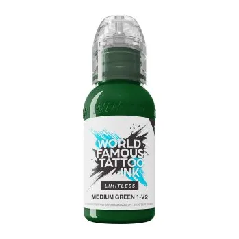 Tetovací barva WORLD FAMOUS LIMITLESS -MEDIUM GREEN 1 V2- 30ML