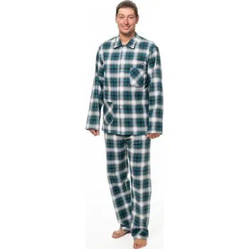 Pánské pyžamo Flanelové pyžamo klasické Luiz Jirka šedé Barva: šedá, Velikost: 54