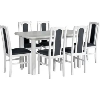 Jídelní set Jídelní set 6+1 Roland Vyberte Tkaninu:: Tkanina 8, Vyberte Moření:: Deska sonoma, ostatní bílé