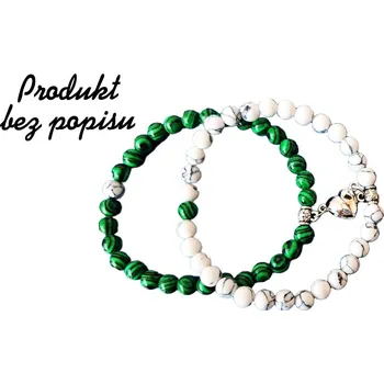 Náramek u Psíka | Náramek pro páry - Zelenobílý | 16g