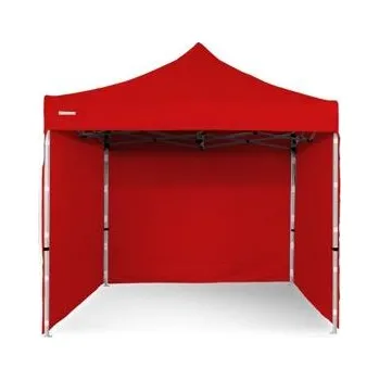 Zahradní stan Nůžkový Párty stan 3x3m ALU Standard 4ks plné bočnice barva Červená