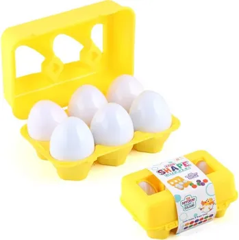 Dřevěná hračka Montessori hračky - "chytrá vejce" Barva: 6pcs yellow