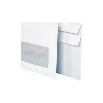 Obálka Obálky Herlitz DL hk (s pruhem) pro elegantní korespondenci, pravé okénko, bílé, 400 ks.