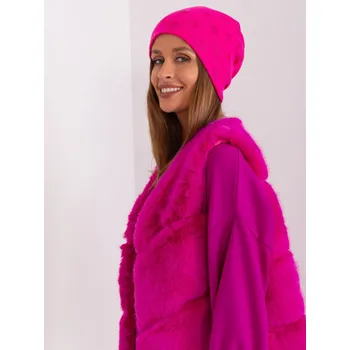 Čepice Čepice s kašmírem Wool Fashion Italia tmavě růžová EU velikost: Univerzální